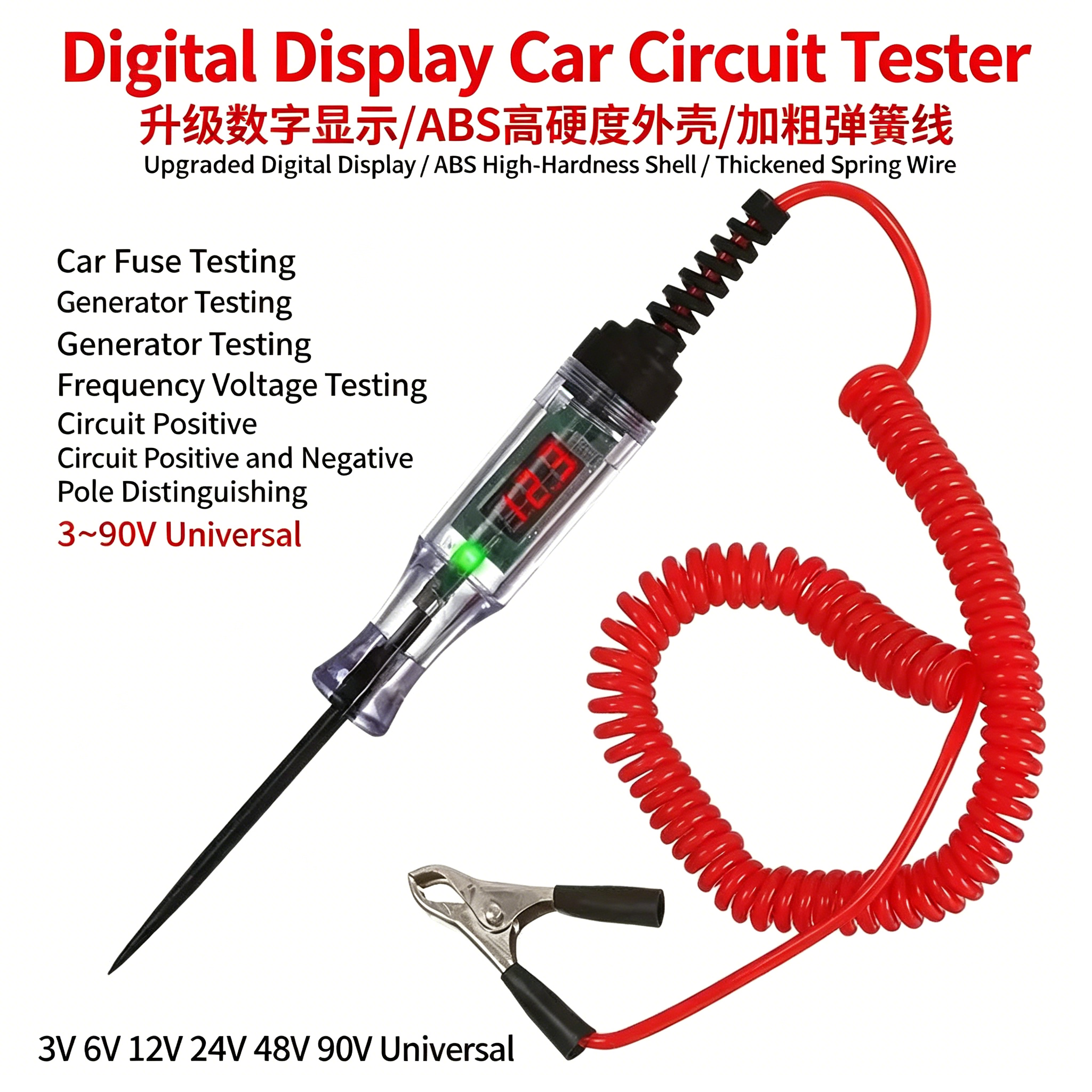 Car Voltage Tester LED Flashli - Electronic Repair recensione e prezzo