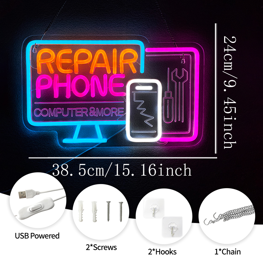 Phone Repair Neon Signs, 3D Ca - Electronics Repair Shop recensione e prezzo