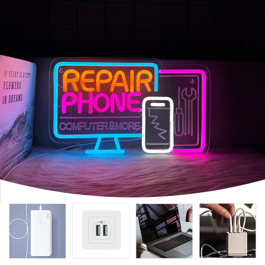 Phone Repair Neon Signs, 3D Ca - Electronics Repair Shop recensione e prezzo