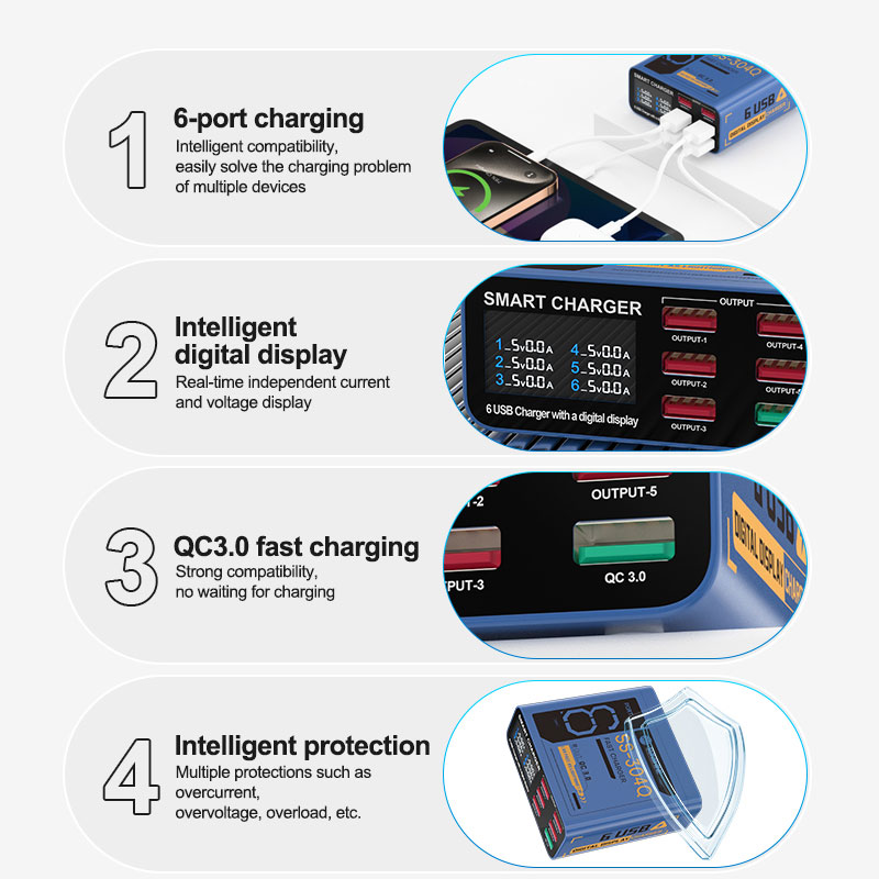 SUNSHINE SS-304Q 6-port USB Di - Screen Separator Machine recensione e prezzo