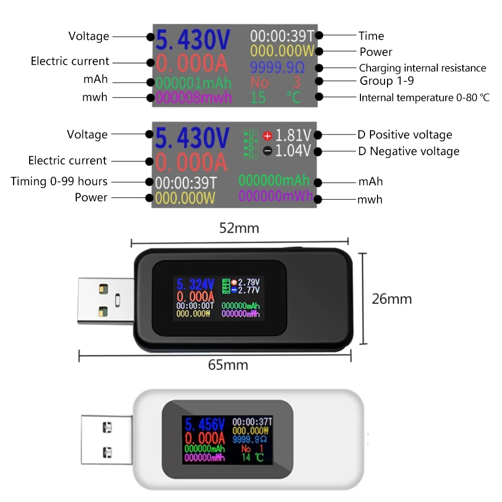 10 in 1 USB Tester DC Digital  - Usb Ammeter Tester recensione e prezzo