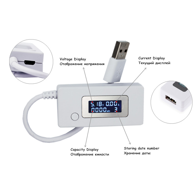 LCD Screen Mini Creative Phone - Usb Ammeter Tester recensione e prezzo